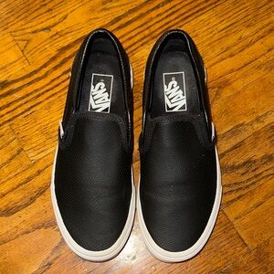 Vans Women's Black Slip-On Loafers